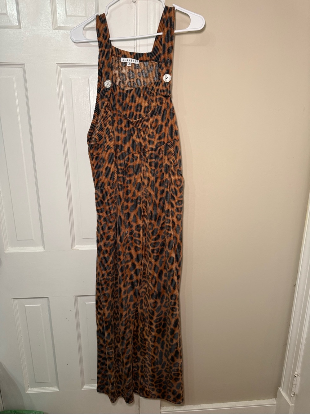 Leopard Print Wide-Leg Jumpsuit by BLANKNYC - Brown/Black
